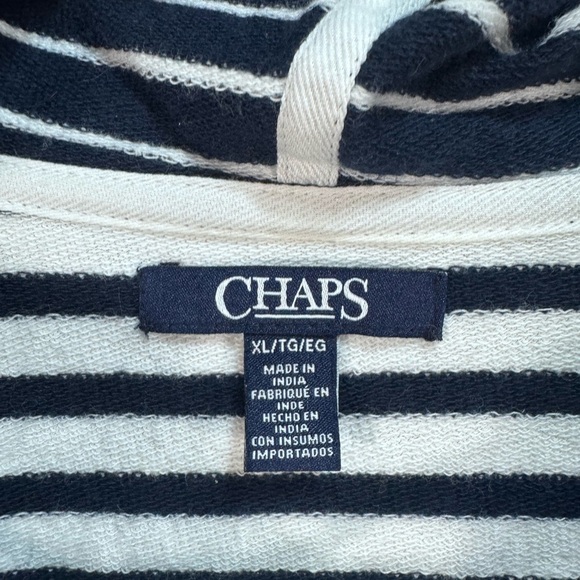 Chaps Navy and White Striped Midi Dress - Picture 2 of 5